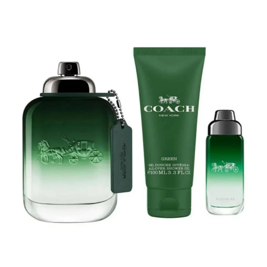 مجموعة كوتش قرين (عطر أو دو تواليت 90 مل + 10مل + جل للأستحمام 100 مل)