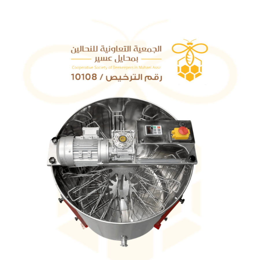 Electric honey extractor made of stainless steel, self-reversing for honey processing and crystallization, 2, 4, 6, 12, 24 frames