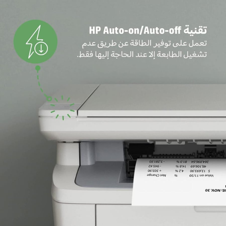 طابعة اتش بي ليزر جيت اسود Mfp M141A للطباعة والنسخ والمسح الضوئي , تدعم USB