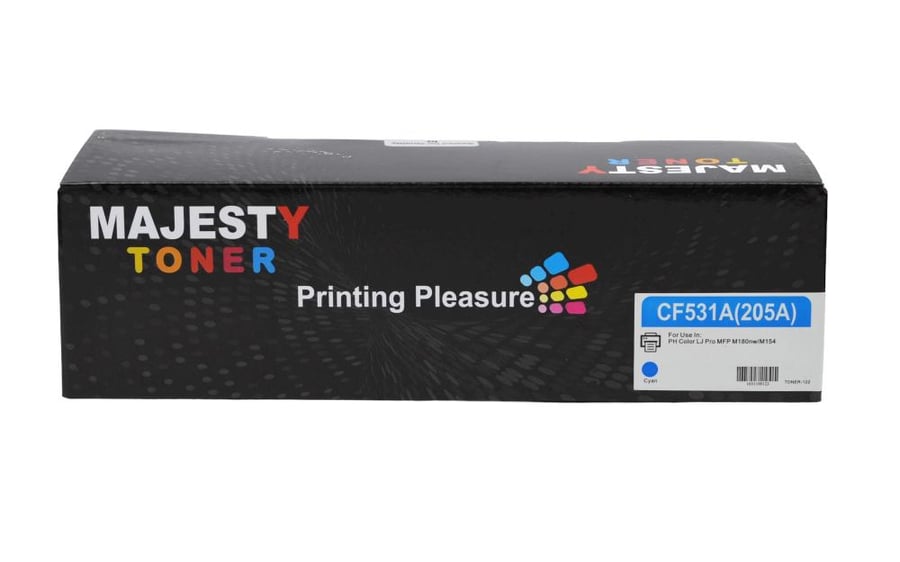ماجيستي - خرطوشة حبر أزرق سيان CF531A (205A)  لطابعات  HP Color LaserJet Pro MFP M180nw/M154