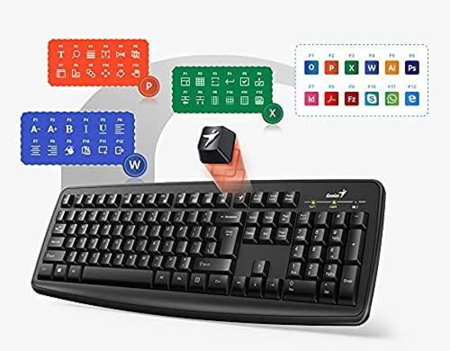 لوحة مفاتيح وماوس لاسلكي من جينيوس موديل KM-8100