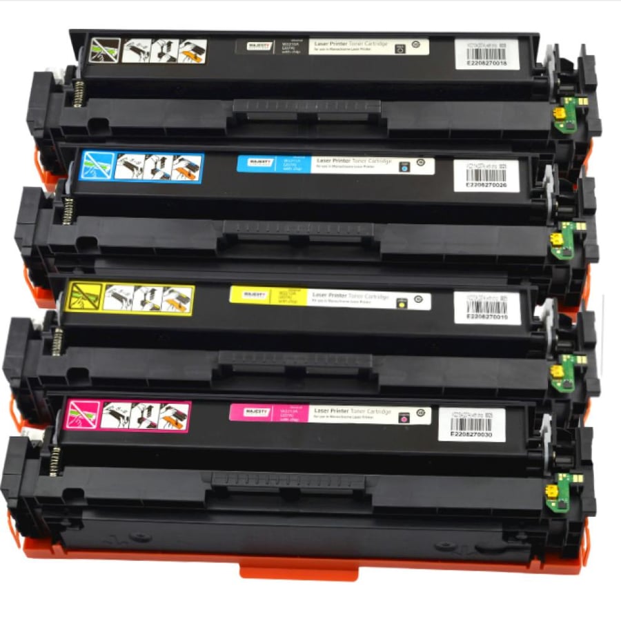 مجموعة خراطيش حبر ماجيستي 207A لطابعات HP Color LaserJet Pro M255, MFP M282, MFP M283 (أسود/سيان/أصفر/ماجنتا)
