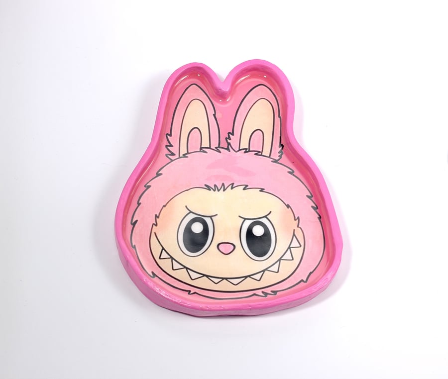Pottery tray- Labubu