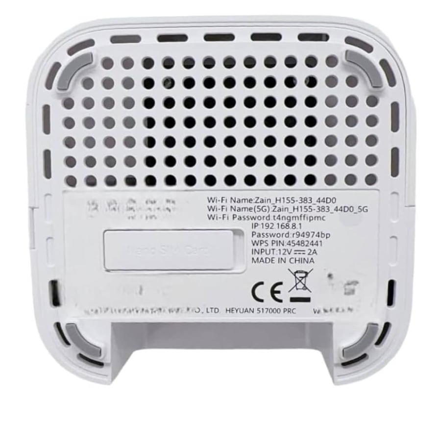 راوتر 5g أحدث اصدار cpe 5 h155-383 ضمان سنتين يدعم سرعة 3600 جيجا يدعم كل الشركات في المملكة