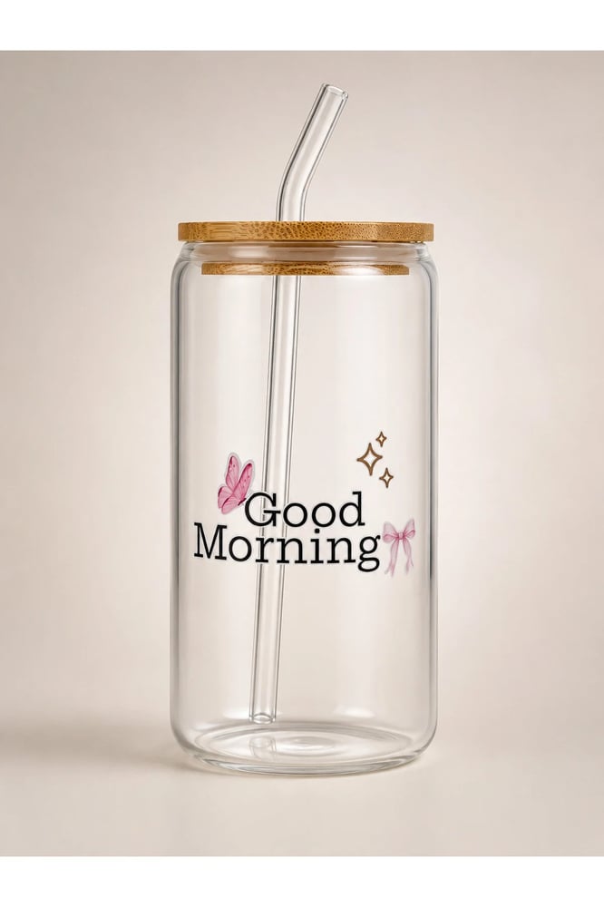 كوب زجاج Good Morning سعة 350 مل