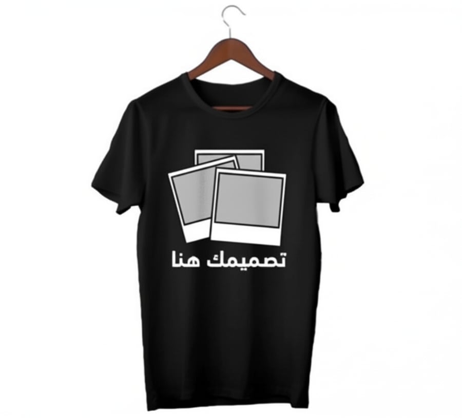 ارتق باطلالتك اليومية مع تيشيرت طباعة أوفر سايز بتصميمك الخاص القطعة