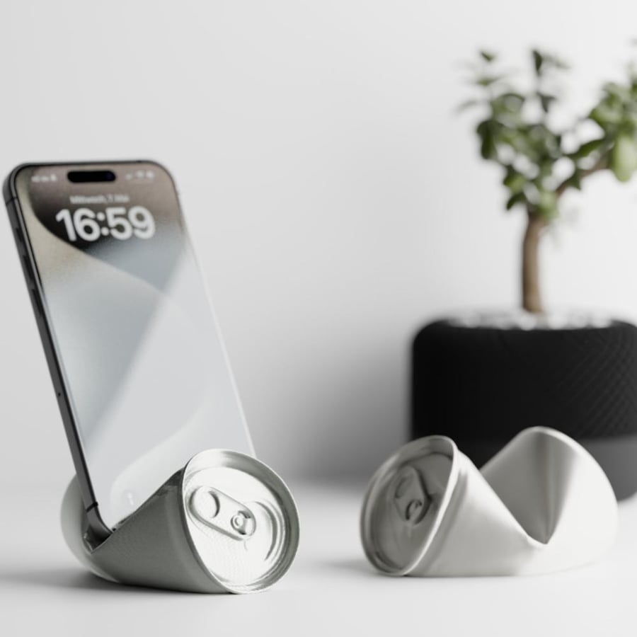 Mobile stand with a drink can design