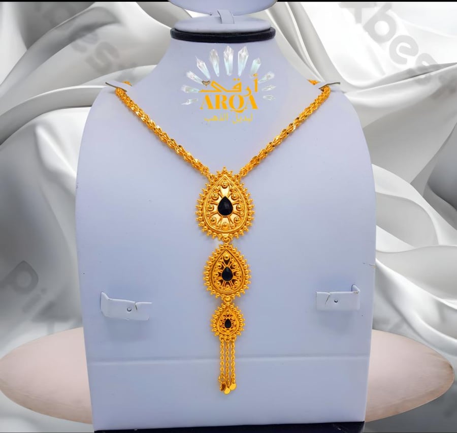 عقد ناعم تصميم مميز مطلي ذهب عيار 21