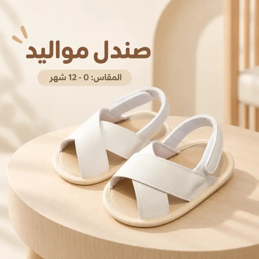 صندل أطفال صيفي مريح وخفيف (مواليد - 12 شهر)