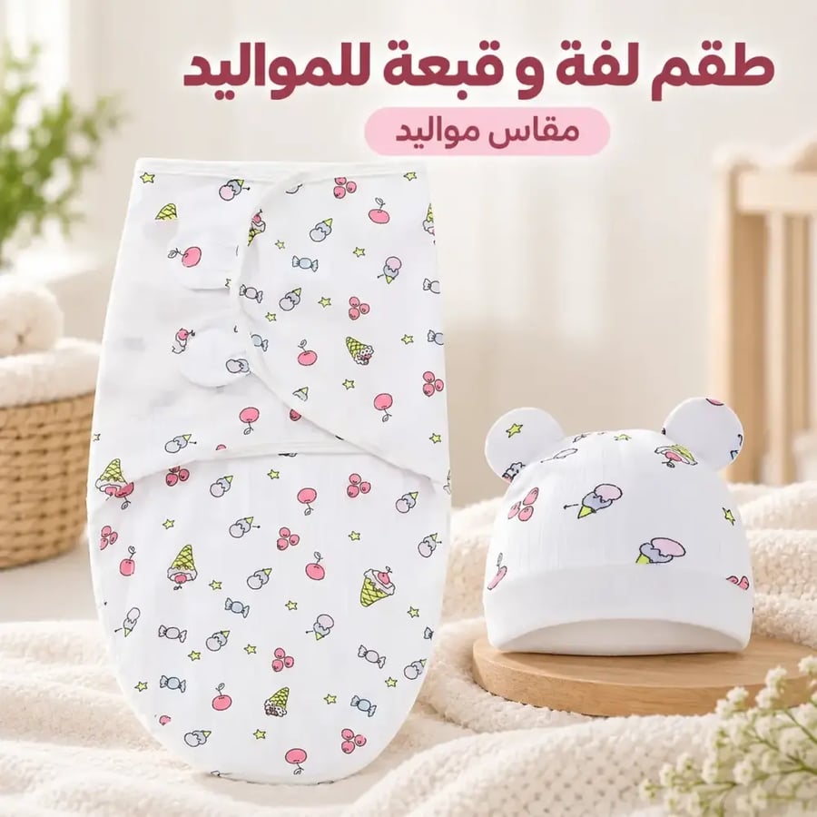 كوفلة مواليد مع قبعة رأس - عدة اشكال