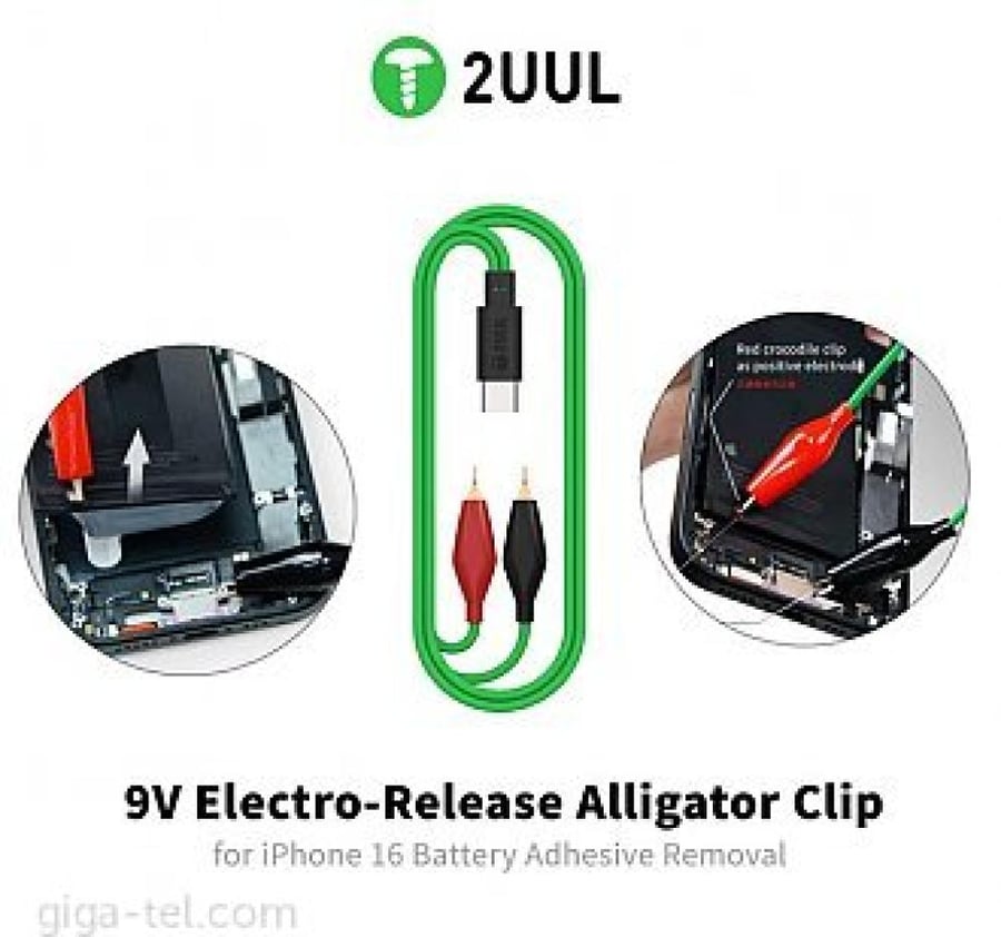 مشبك لتفكيك البطاريات 2UUL PW03 9V