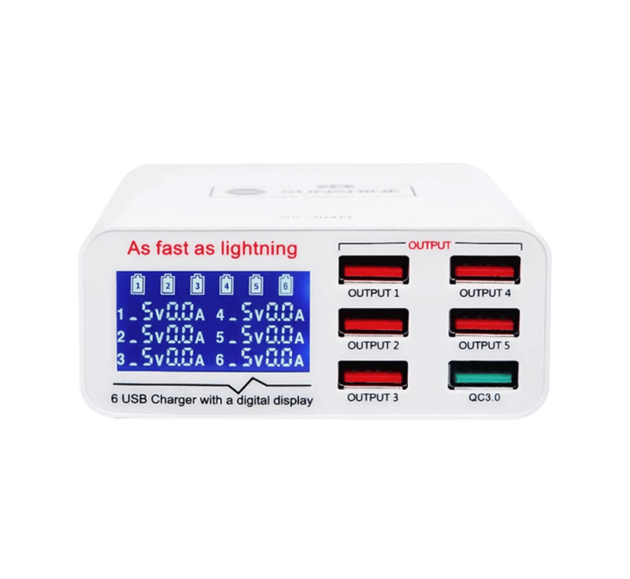 منصة شحن ( تيستر ) SUNSHINE SS-304Q 6 USB