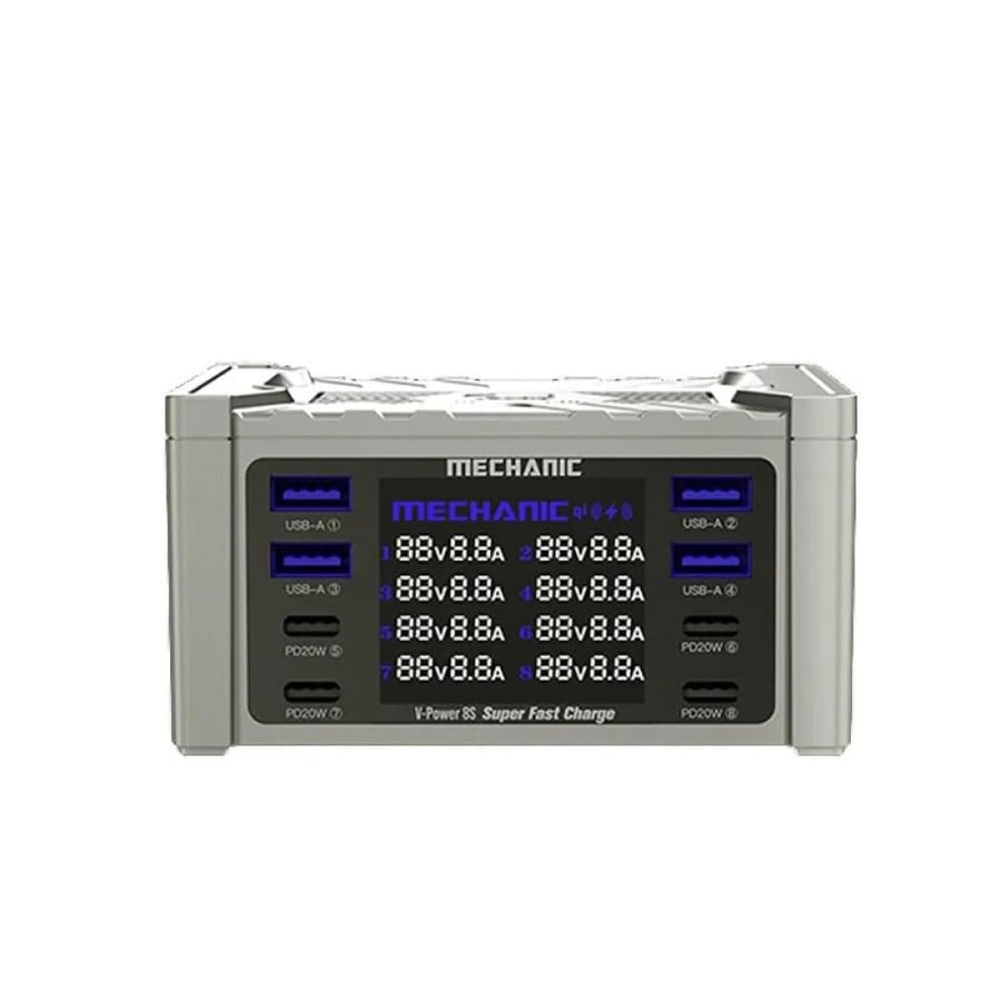 منصة شحن ( تستر ) 4USB + 4TYPE-C / V-POWER 8S