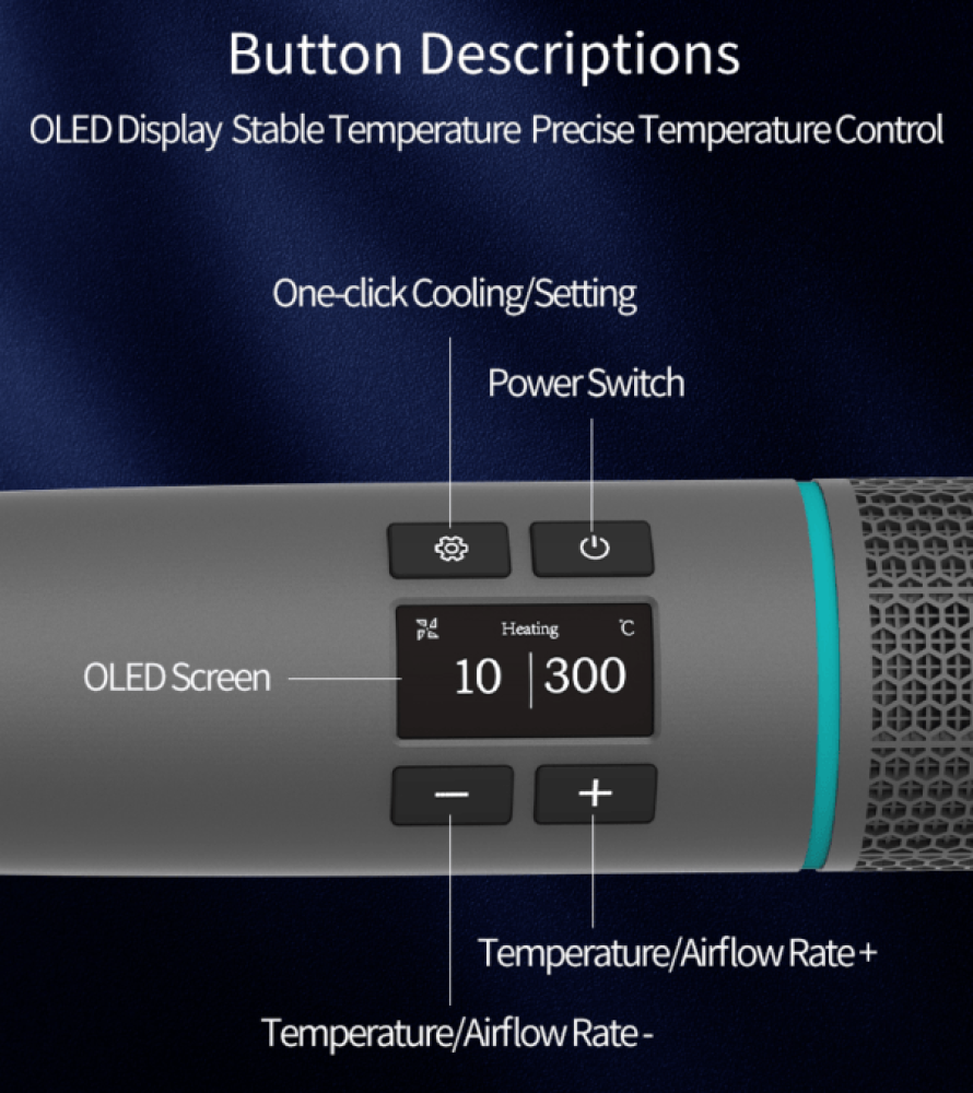 مكينة هواء ساخن محمول QUICK TR1 - 1000W SMART