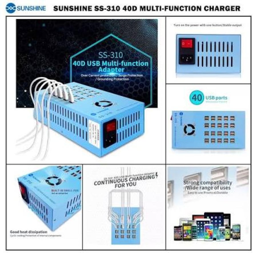 منصة شحن مع مروحة تبريد SUNSHINE SS-310 40D USB