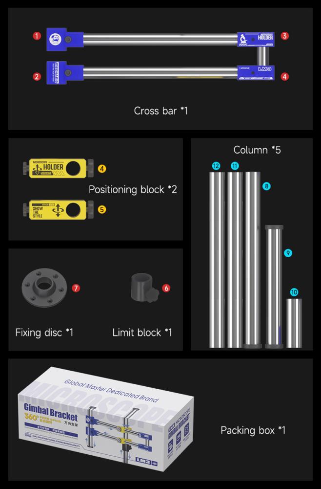 حامل ميكروسكوب مزدوج MECHANIC LM3