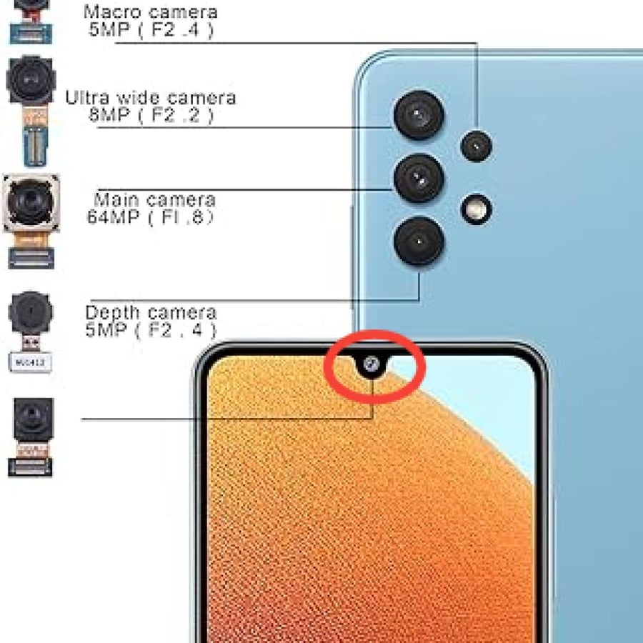كاميرا امامية A32 4G