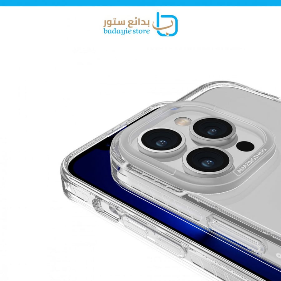 AMAZINGthing - كفر حماية لامتصاص الصدمات للايفون 14 برو ماكس / 14 برو - شفاف