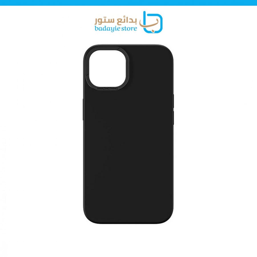 AmazingThing - كفر ايفون 14 / 14 بلس ماج سيف سموثي مقاوم للصدمات - اسود