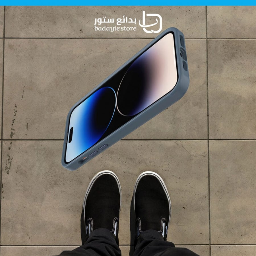 اوتربوكس كفر حماية مع ماج سيف للايفون - أزرق