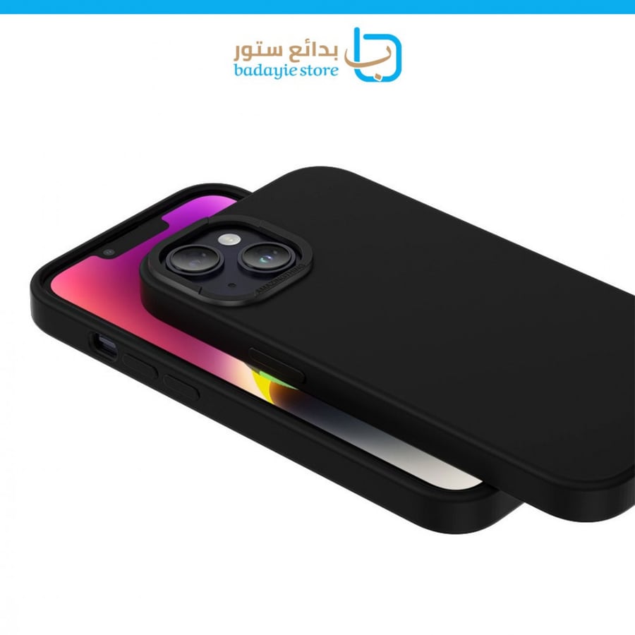 AmazingThing - كفر ايفون 14 / 14 بلس ماج سيف سموثي مقاوم للصدمات - اسود