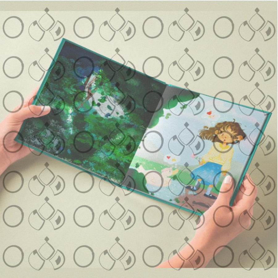 A complete children's story design with the cover