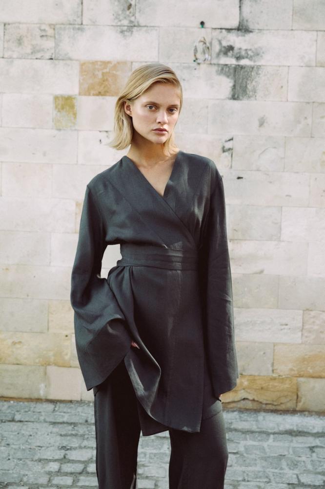Original Dark Grey Kimono Set