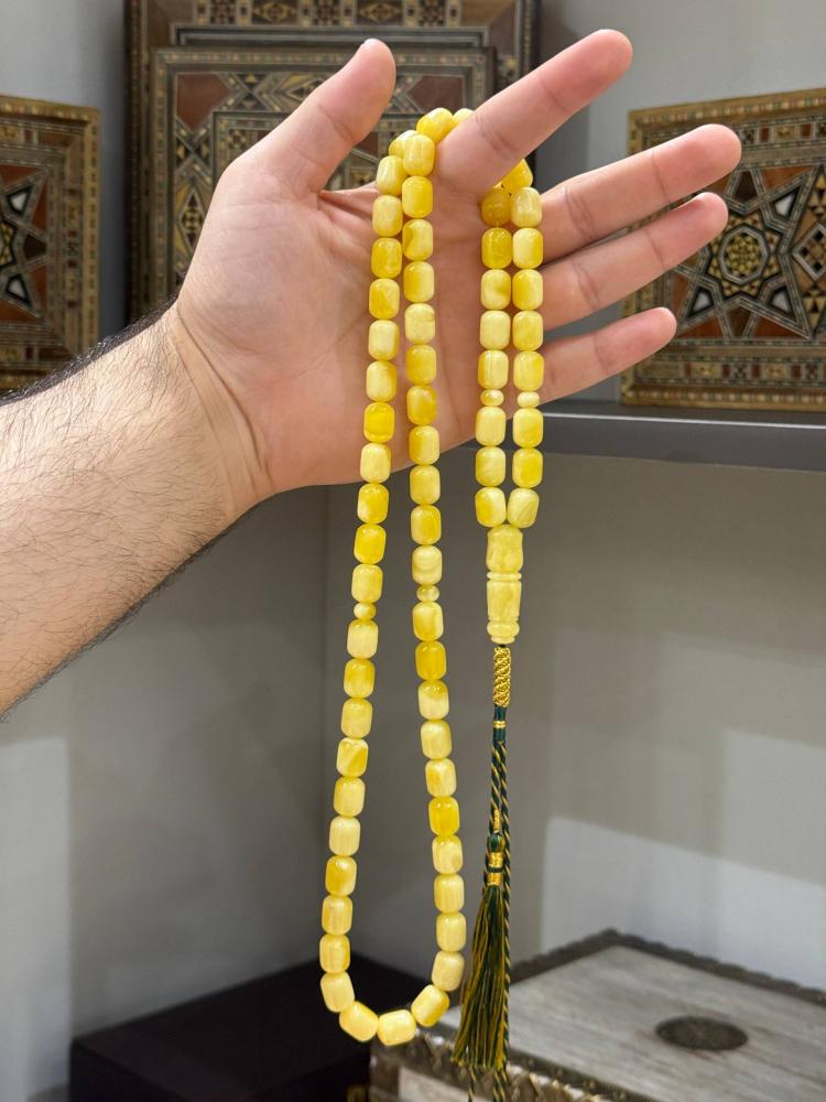 مسباح كهرب طبيعي كلنجرادي برميلي  - حجر السلطان ولك من الاسم نصيب