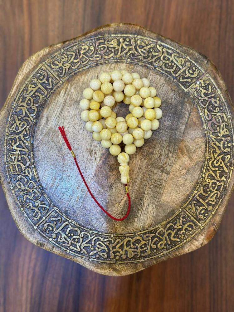 مسابيح كهرم طبيعي سوبر مع شهادة  - حجر السلطان ولك من الاسم نصيب