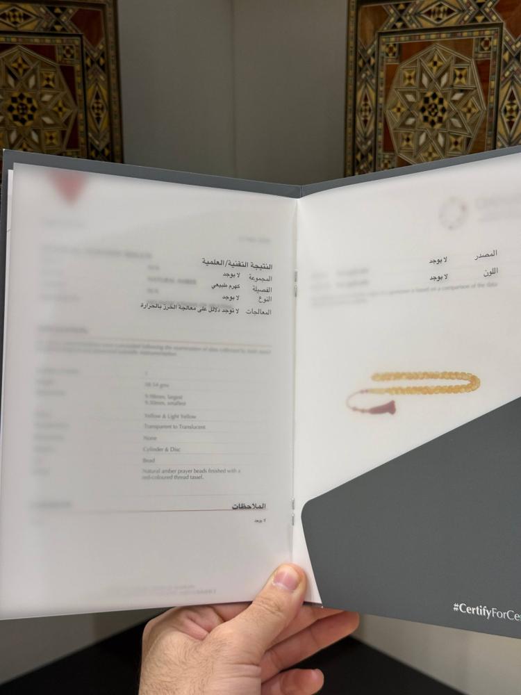 سبح كهرمان طبيعي كلنغرادي برميلي  - حجر السلطان ولك من الاسم نصيب