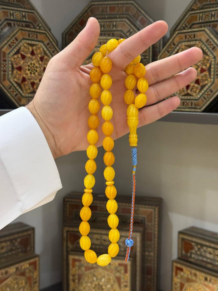 سبحة كهرمان طبيعي