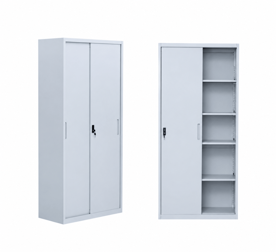 دولاب مكتبي حديد مقاس 185*85 OW-004 GREY