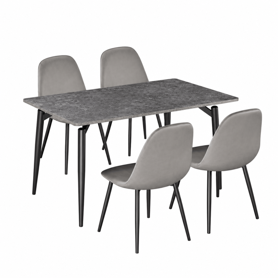 طاولة طعام خشب 4 كرسي M-024 GREY