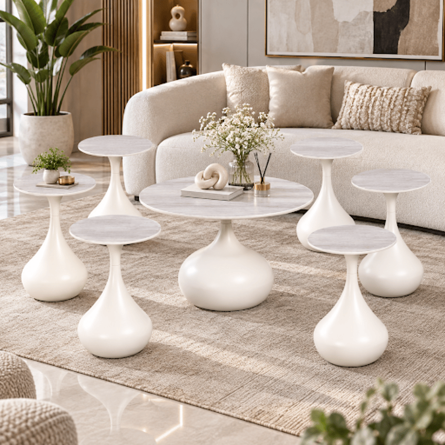 طقم شاي سيراميك SHS-036 L.GREY 1+6