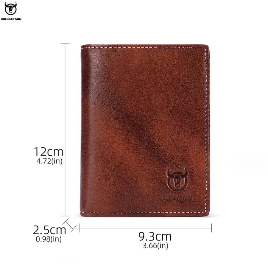 Men's short leather wallet - practical and elegant