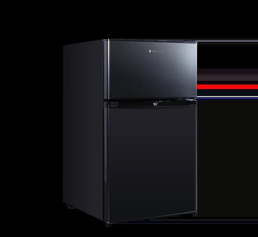 ثلاجة ستاروي85لتر بابين اسود3قدم SW95TFF