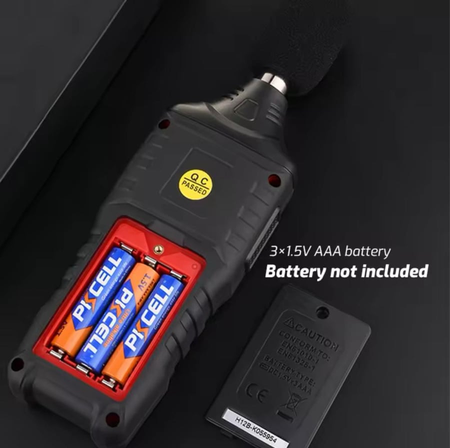 جهاز قياس مستوى الصوت الرقمي TA8153A/B لقياس مستوى الضوضاء بالديسيبل مع شاشة LCD ملونة ونطاق من 30 إلى 130 ديسيبل واتصال بيانات USB