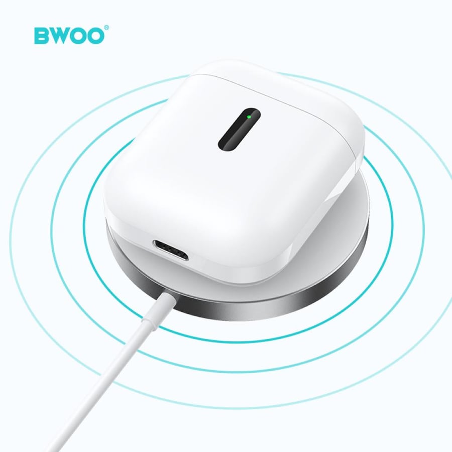 بوو سماعة بلتوث  TWS Earbuds ابيض  BW-86