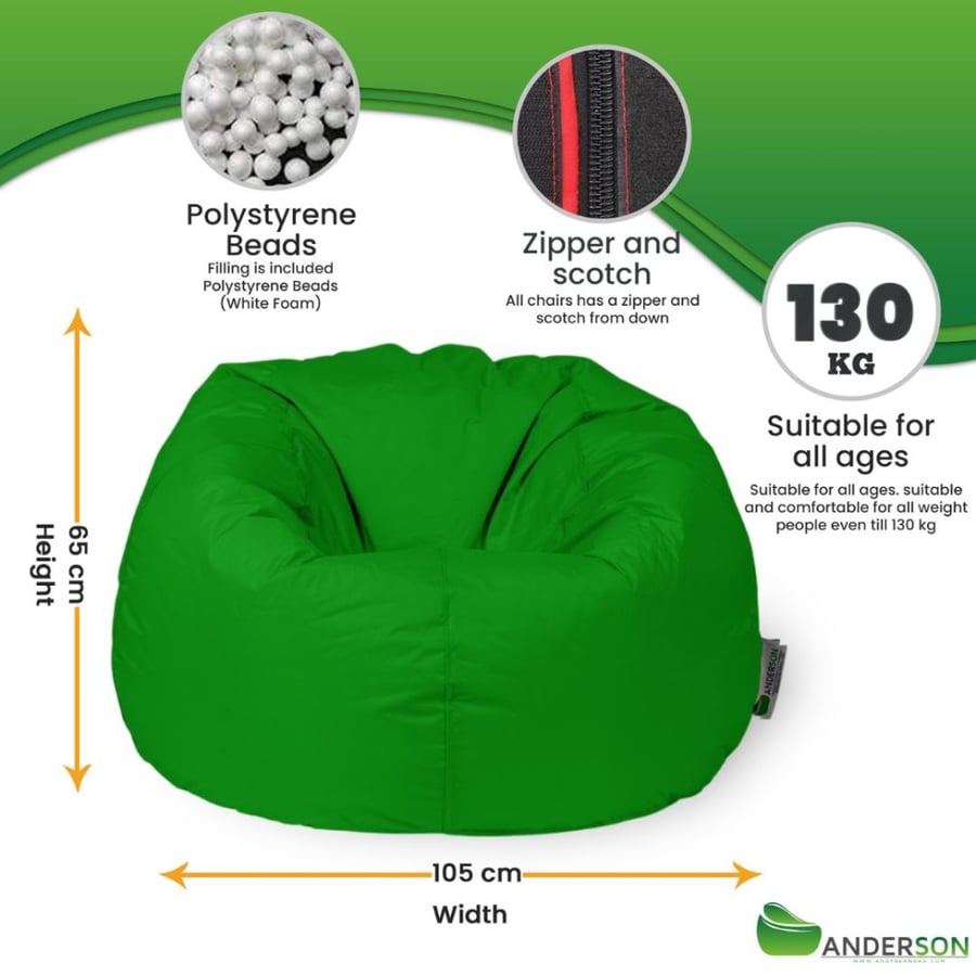بين باج أندي لون أخضر مقاوم للماء Bean Bag Saudi Arabia بين باج KSA
