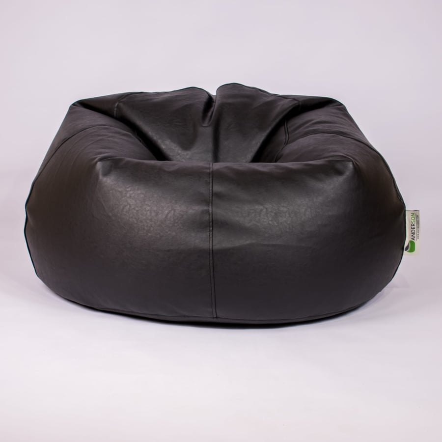 اندرسون بين باج جلد أسود اللون كبير الحجم Bean Bag Saudi Arabia