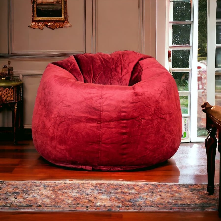 اندرسون بين باج مخمل متوسط الحجم احمر Bean Bags Saudi Arabia
