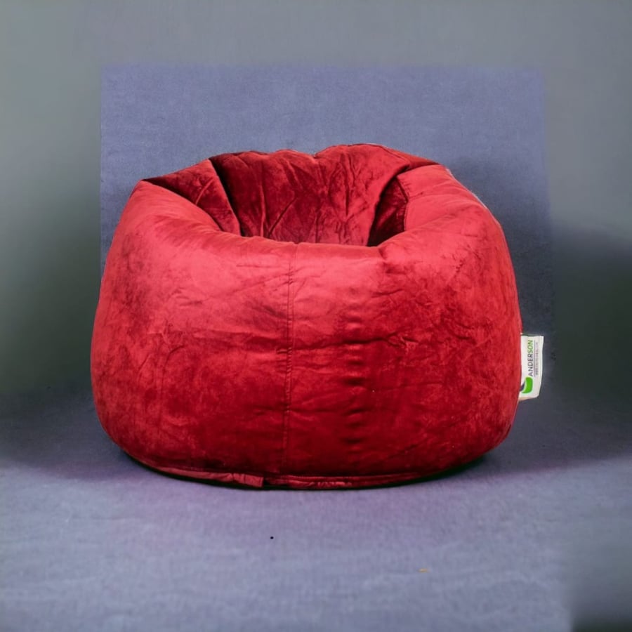 اندرسون بين باج مخمل متوسط الحجم احمر Bean Bags Saudi Arabia