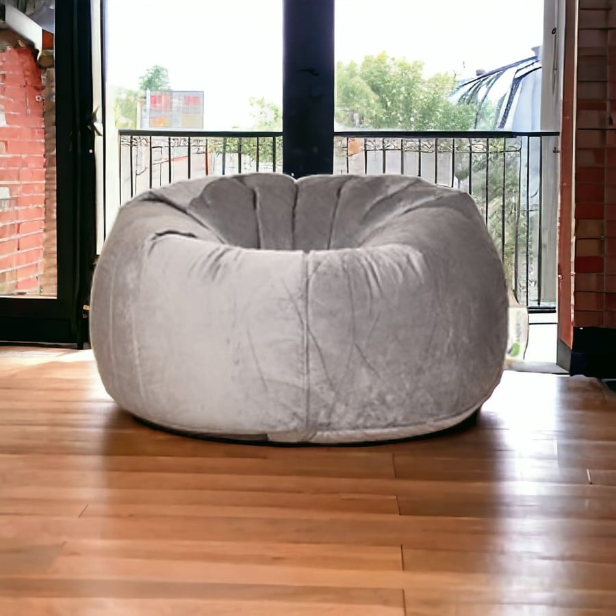 أندرسون بين باج مخمل كبير الحجم رمادي Bean Bags Saudi Arabia