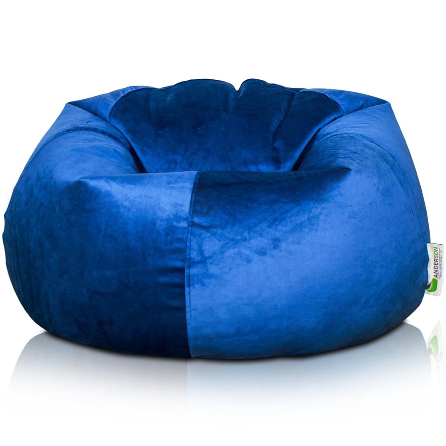 أندرسون بين باج مخمل كبير الحجم أزرق غامق  Bean Bag Saudi Arabia