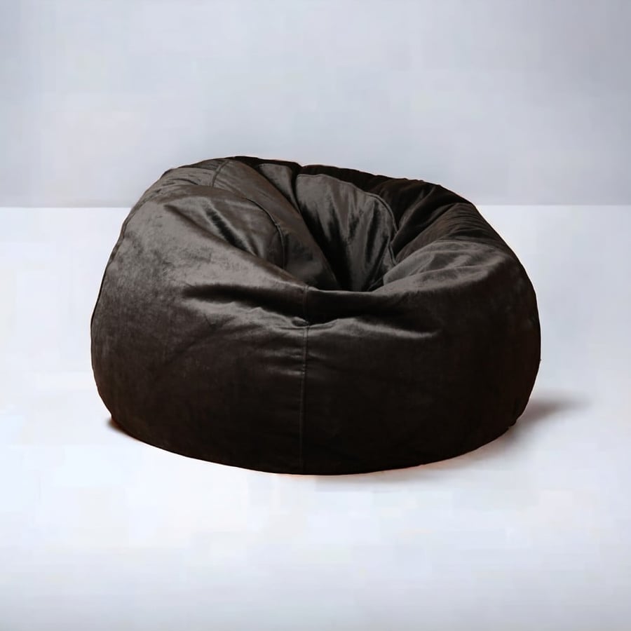 أندرسون بين باج مخمل كبير الحجم اسود Bean Bag Saudi Arabia