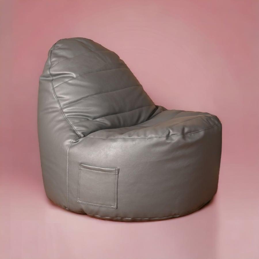 اندرسون نيو كون بين باج جلد لون رمادي Bean Bags Saudi Arabia