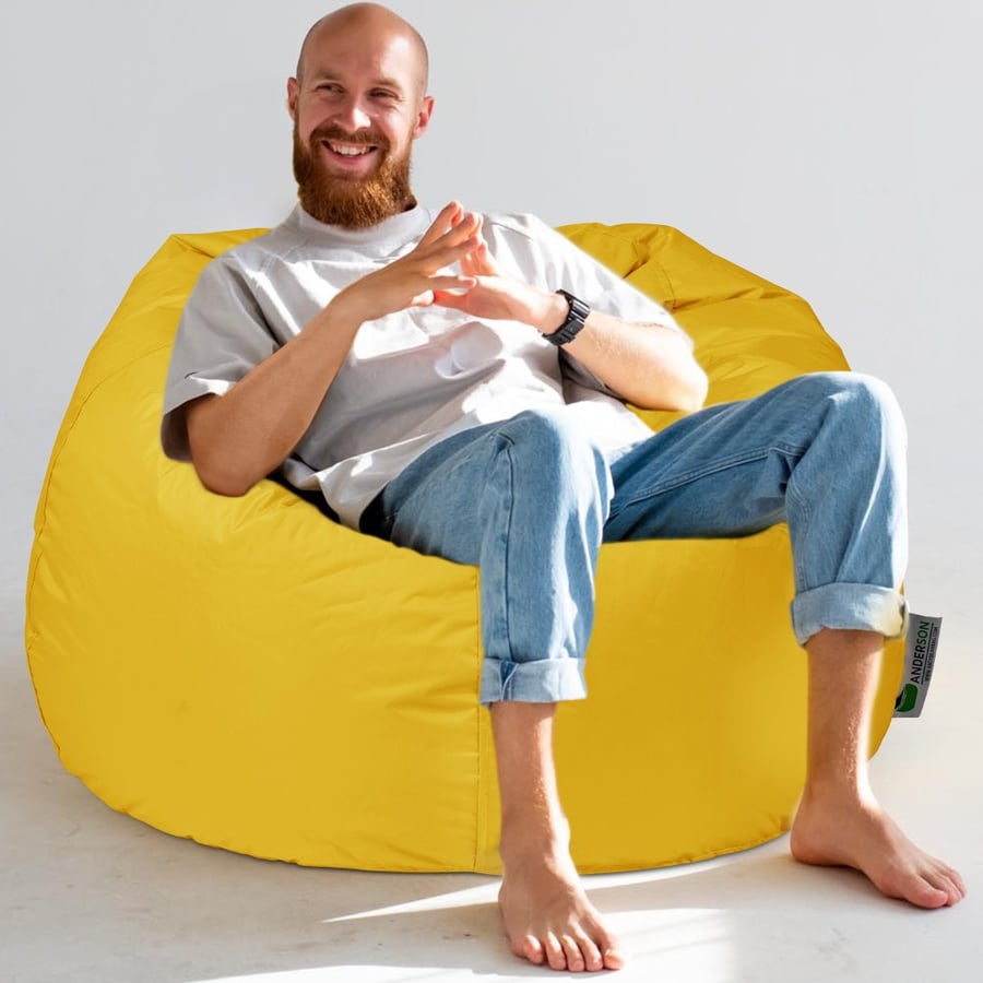 بين باج أندي لون أصفر مقاوم للماء Bean Bag KSA بين باج السعوديه