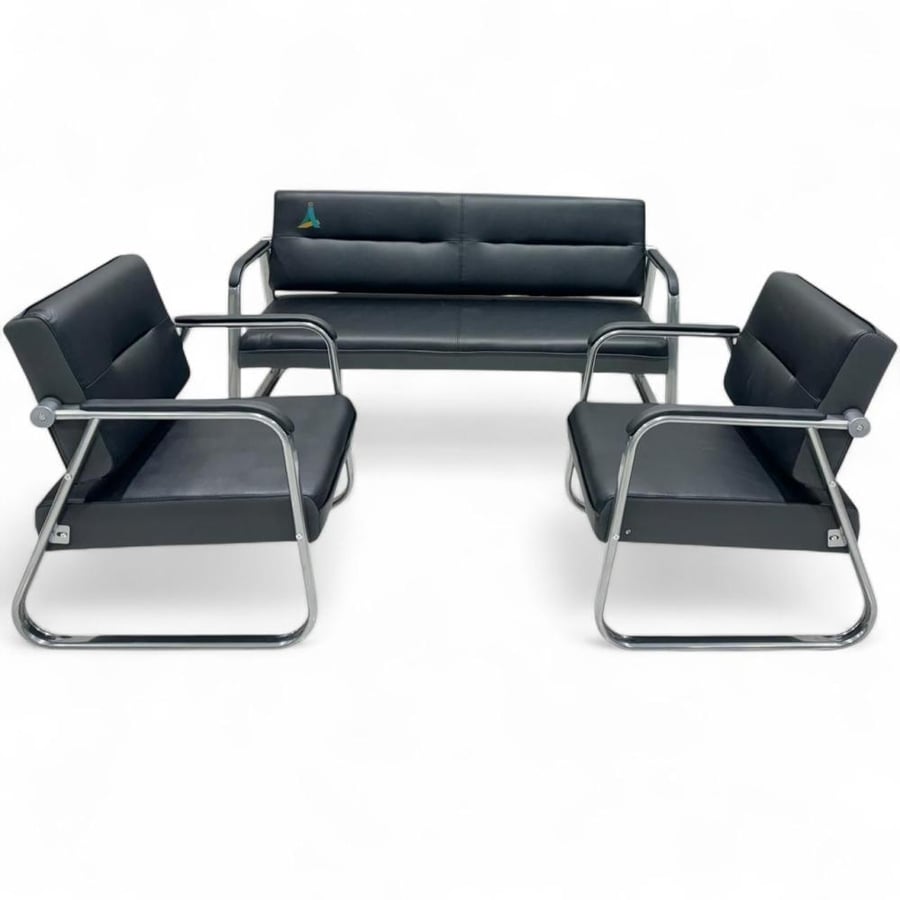 Leather office sofa for 5 people