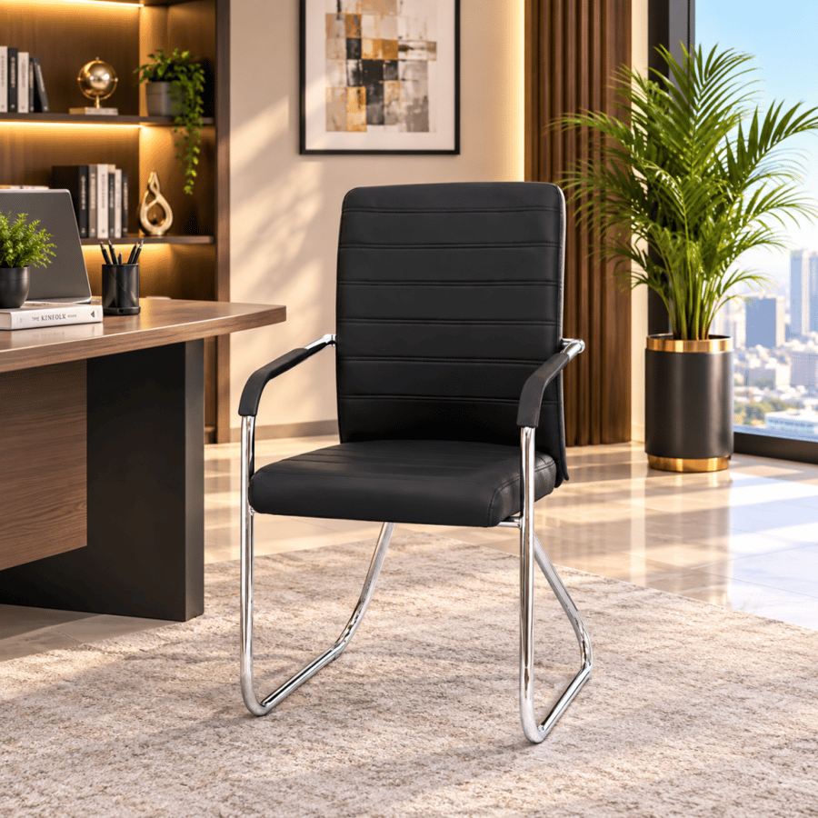 كرسي اجتماعات مكتبي فاخر أسود