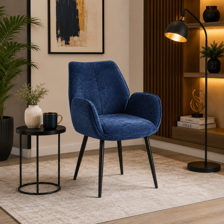 كرسي مفرد أزرق